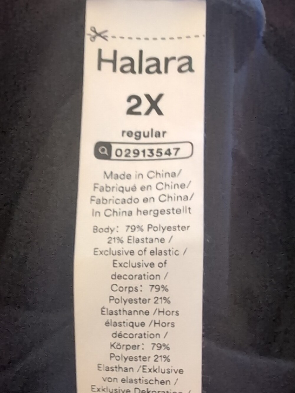 Halara Flex DayStretch Asymmetric High Waisted Barrel Leg Black Size 2XL - Picture 4 of 7